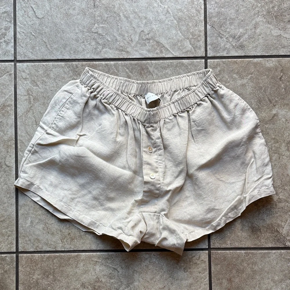 Deiji Studios Womens Linen Set Oatmeal M/L - Picture 4 of 12